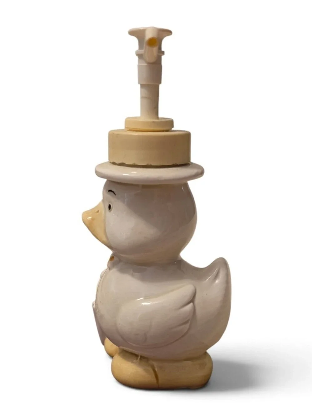Vintage Andre Richard Porcelain Duck Soap Dispenser &8 Toothbrush Holder Japan